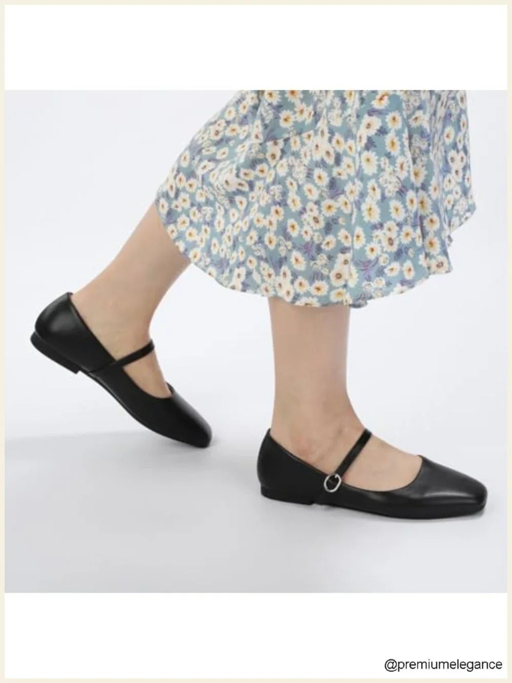 Mary Jane Flats Slip On Comfortable Dressy Adjustable Buckle Memory Foam Work